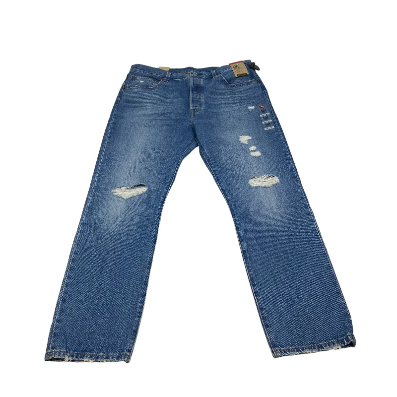 Jeans Straight By Levis In Blue Denim, Size: 18