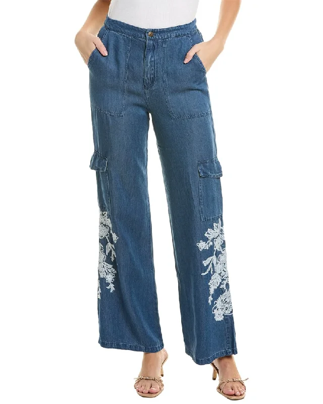 Johnny Was Alicent Denim Cargo Pant