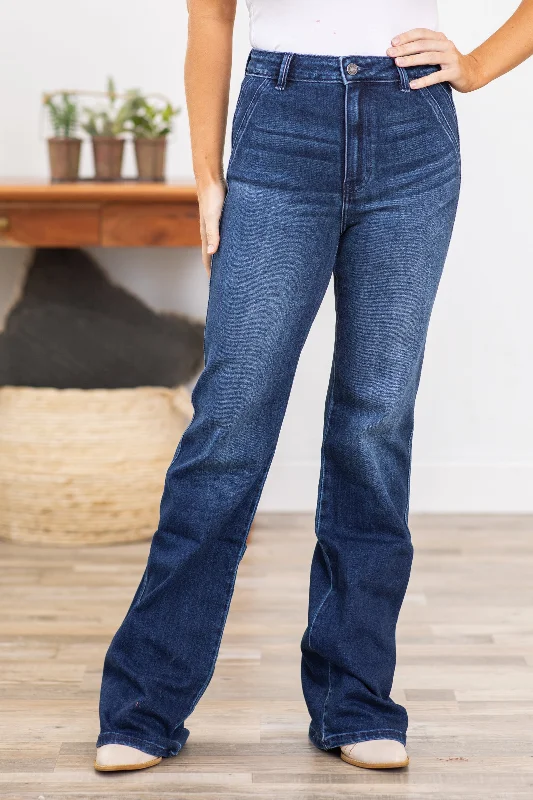 KanCan Dark Wash High Rise Flare Jeans