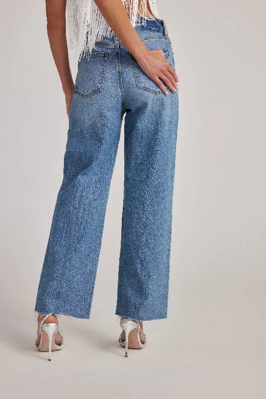 Katheryn Mid Rise Straight Leg Jeans