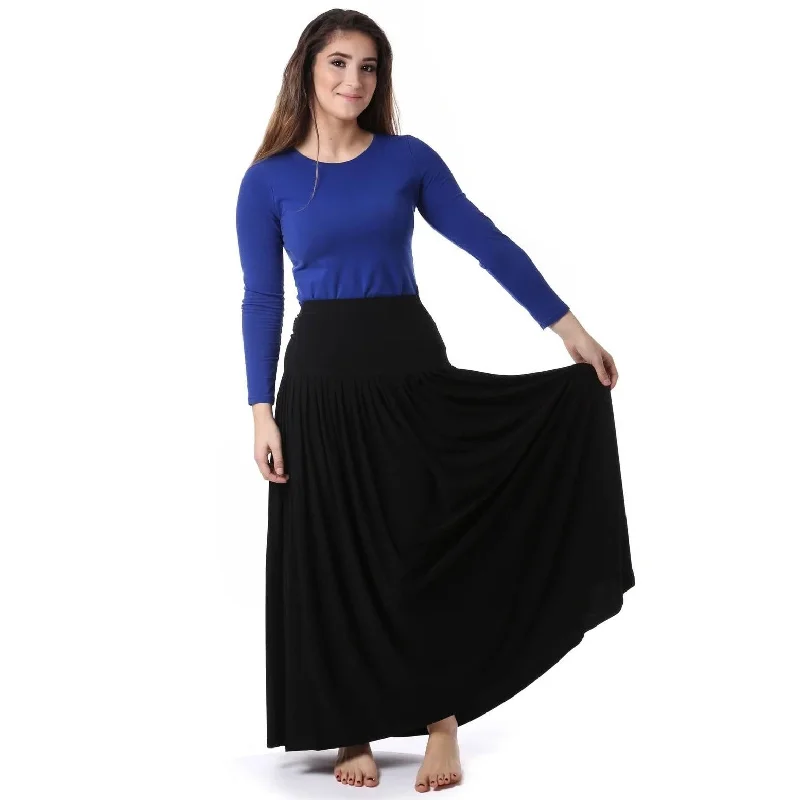 Women's Gathered Pleats Slinky Skirt