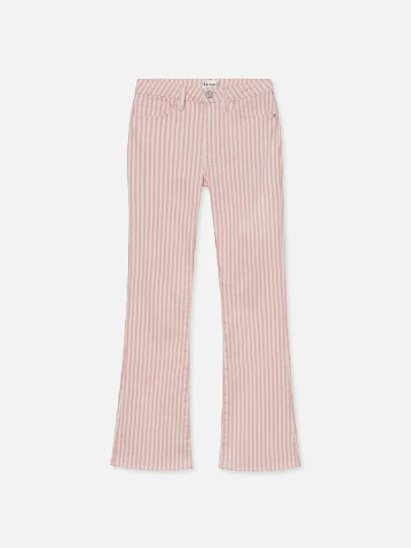 Le Crop Mini Boot -- Dusty Pink Stripe