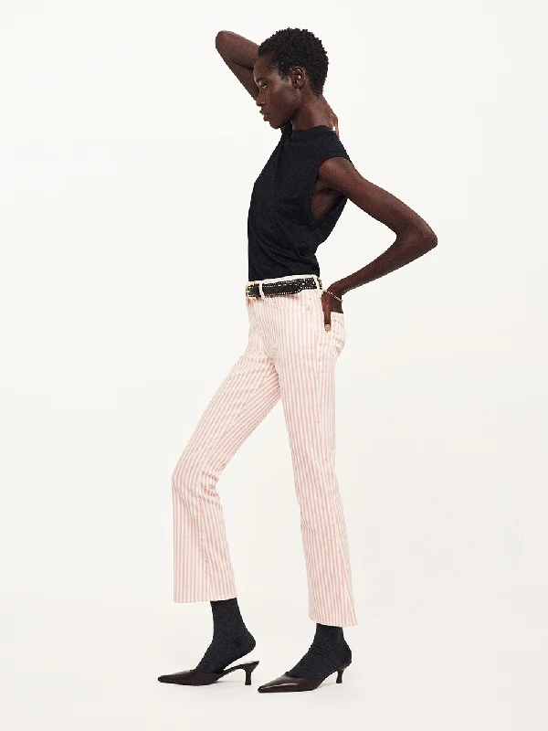 Le Crop Mini Boot -- Dusty Pink Stripe