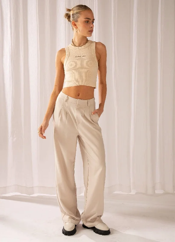 Magdalena Suit Pants - Stone