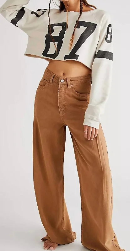 Old West Slouchy Jeans In Tumbleweed