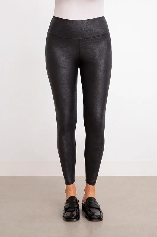 Faux Leather Legging | Onyx