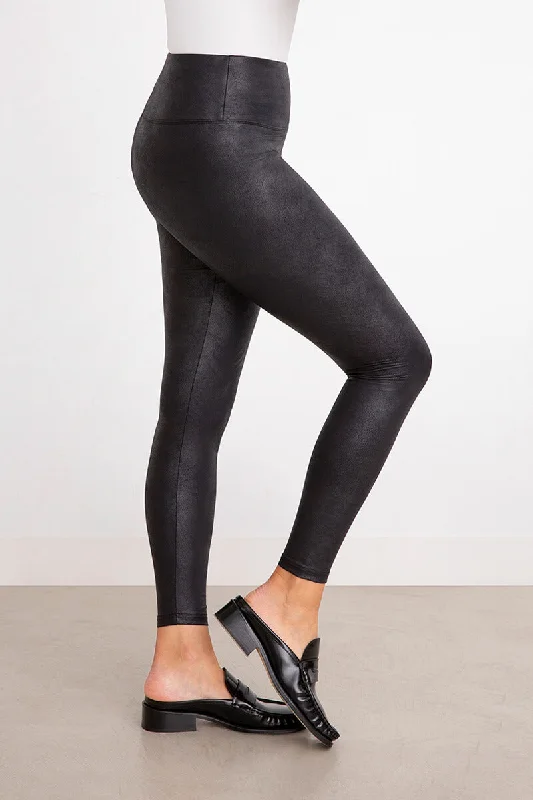 Faux Leather Legging | Onyx