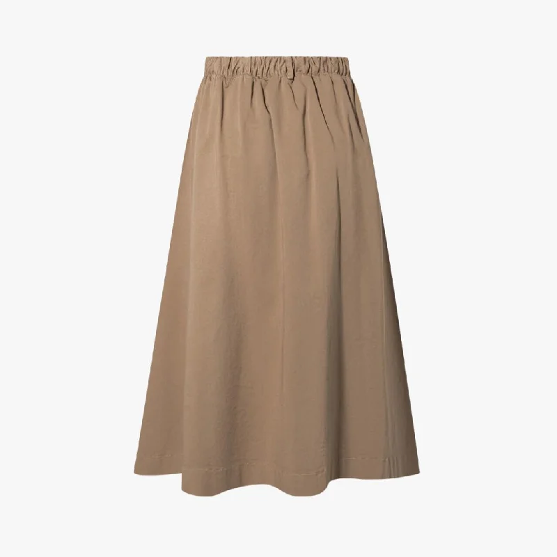 Pen Pre Dyed Twill Skirt (Light Brown)