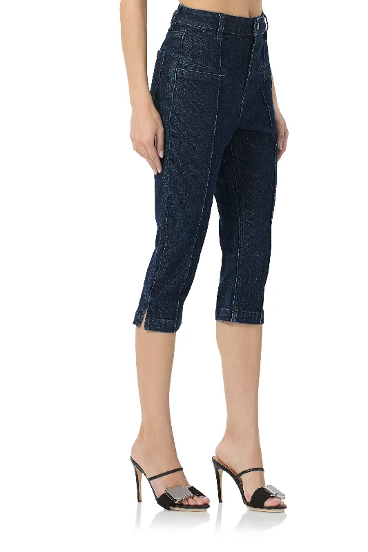 Pixie Capri - Dark Rinse Wash