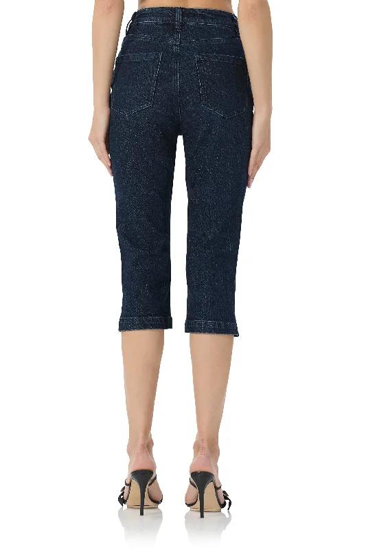 Pixie Capri - Dark Rinse Wash