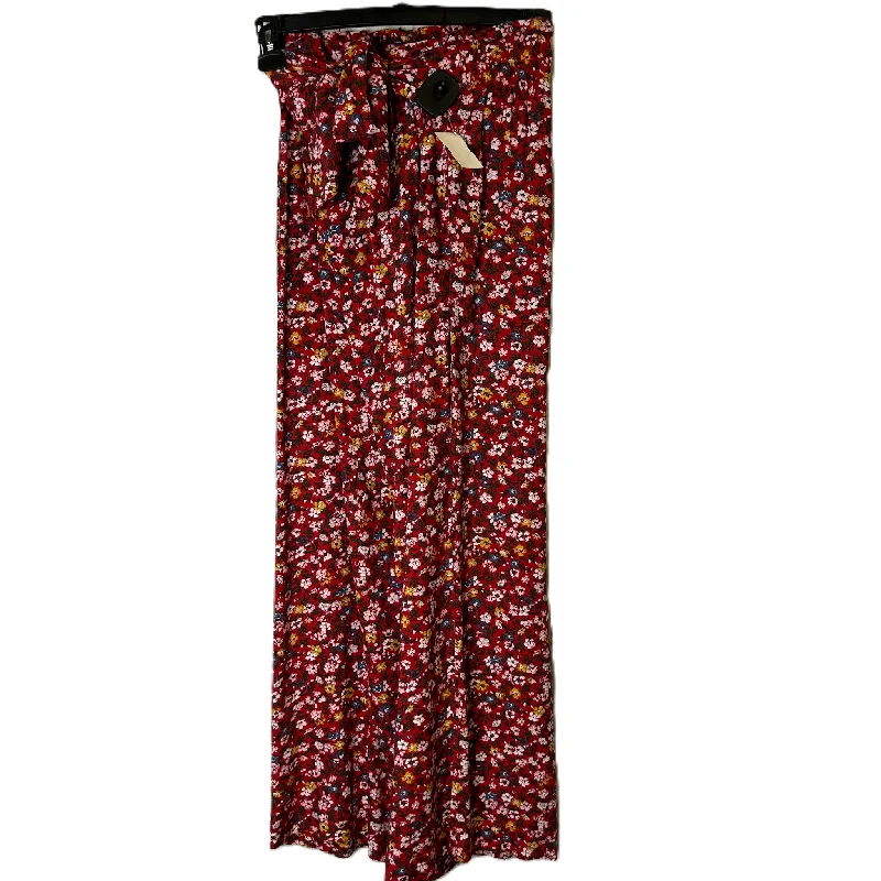 Red Pants Wide Leg By Abercrombie And Fitch, Size: M