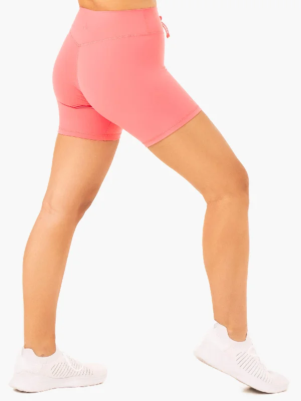 Replay High Waisted Shorts - Coral