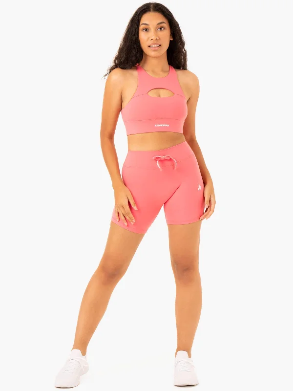 Replay High Waisted Shorts - Coral