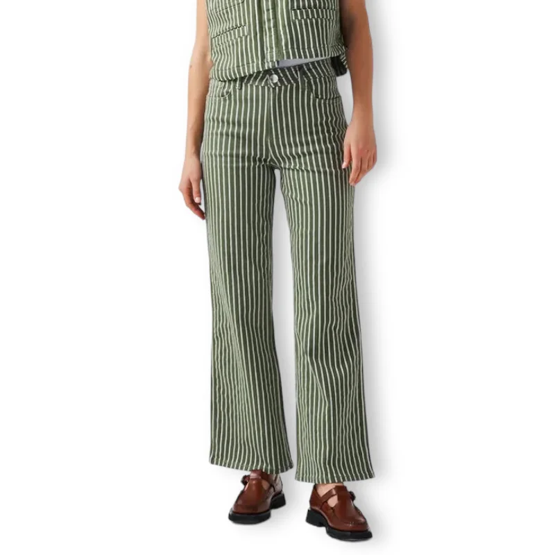 seventy + mochi Mabel Jean Khaki Stripe