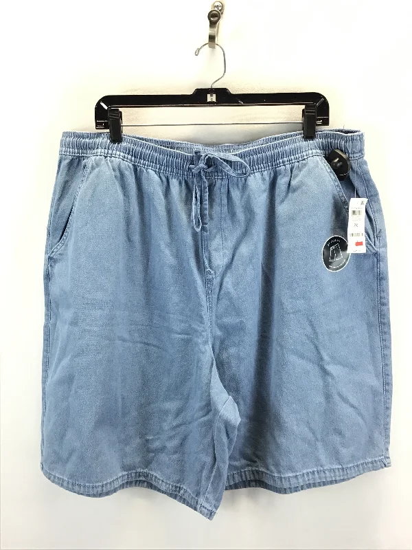 Shorts By Karen Scott In Blue Denim, Size: 2x