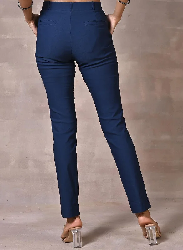 Skin-Fit Navy Blue Jeggings