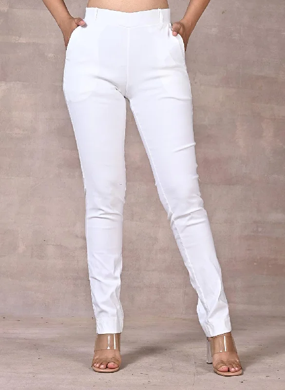 Skin-Fit Off White Jeggings