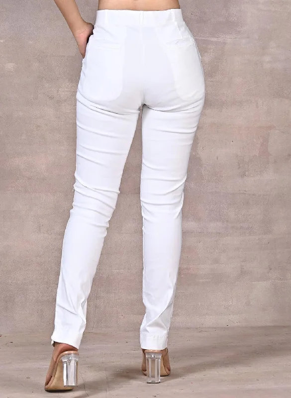 Skin-Fit Off White Jeggings