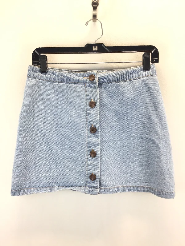 Skirt Mini & Short By Forever 21 In Blue Denim, Size: M