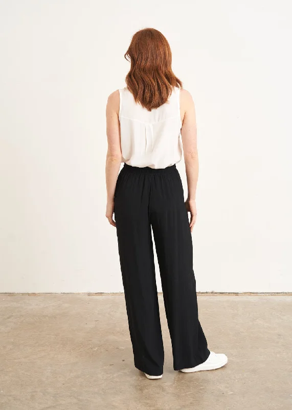 SOPHIE WIDE LEG TROUSER - BLACK