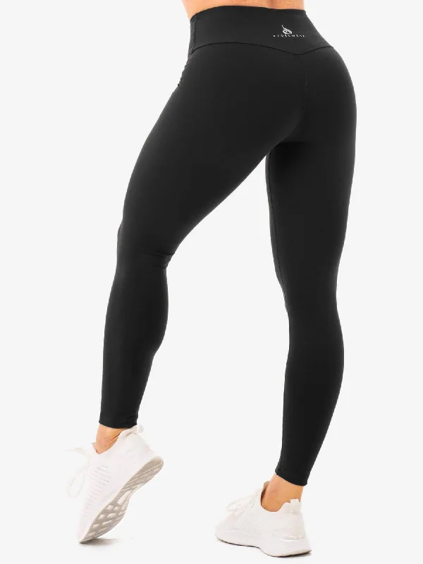 Staples High Waisted Leggings - Black