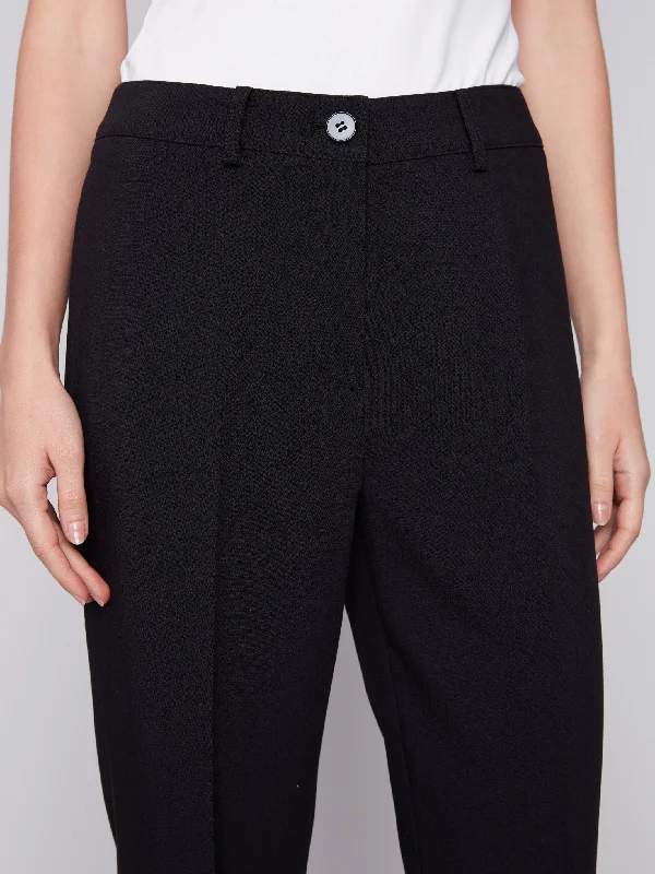 Straight Leg Pants - Black