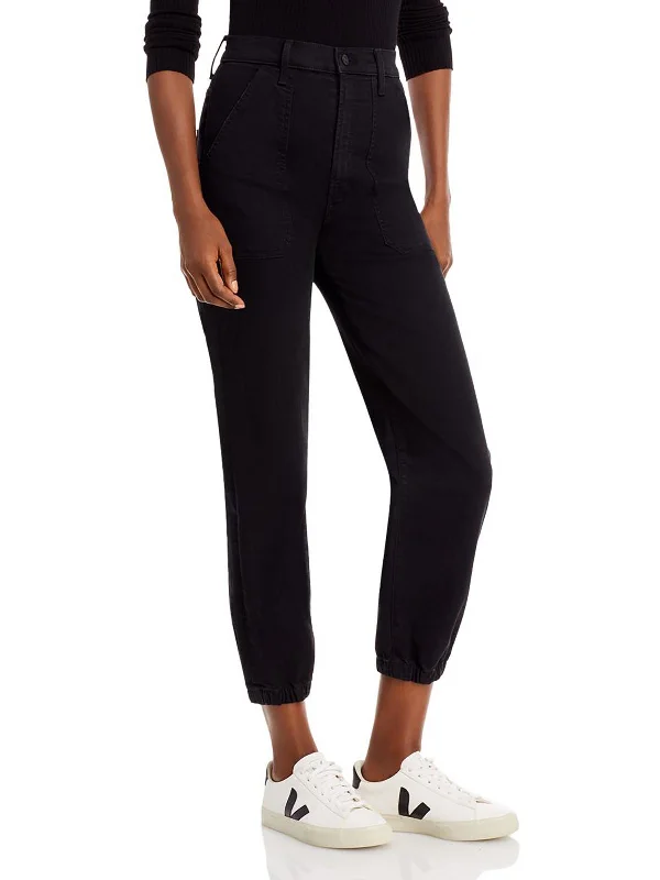 The Wrapper Patch Springy Womens High Rise Jogger Ankle Jeans