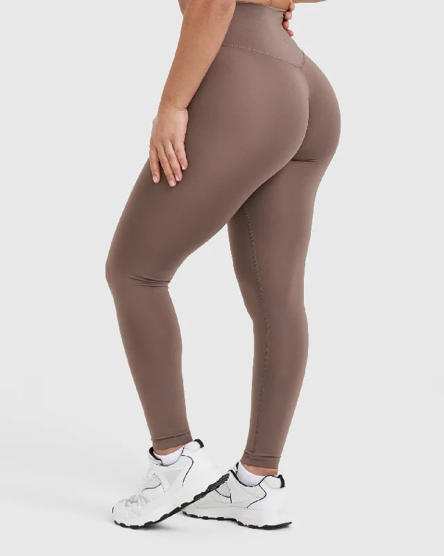 Timeless High Waisted Leggings | Cool Brown