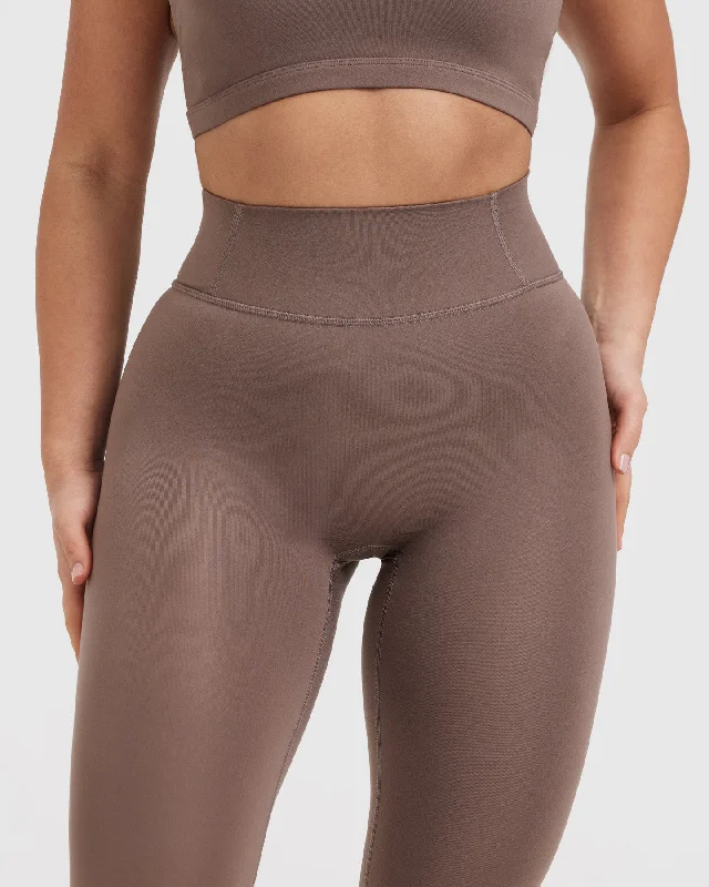 Timeless High Waisted Leggings | Cool Brown