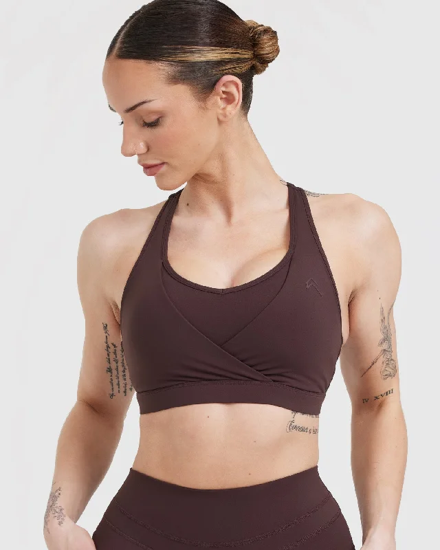 Unified Layered Sports Bra | Plum Brown