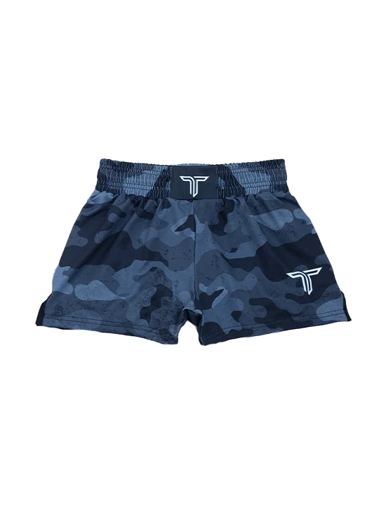 Urban Camo Women’s Fight Shorts (3” Inseam) - Navy