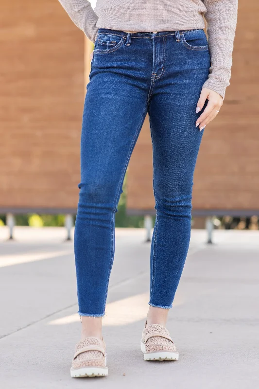 Vervet Mid Rise Raw Hem Crop Skinny Jeans