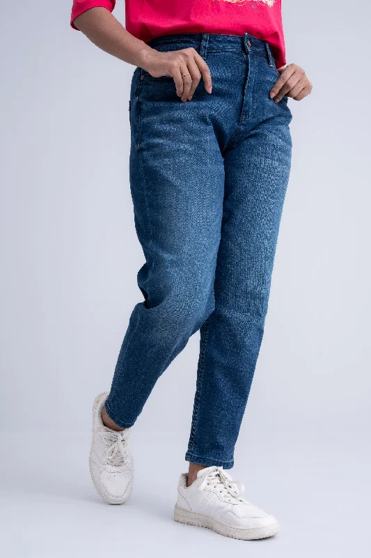 Boyfriend Fit Mid Washed Women's Denim