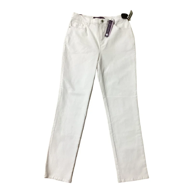 White Jeans Straight Gloria Vanderbilt, Size 6