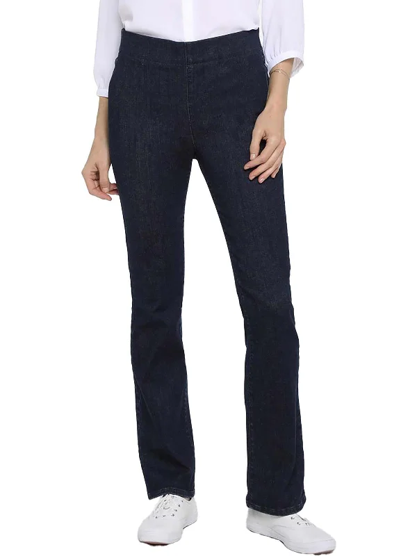 Womens Slim Pull-On Bootcut Jeans