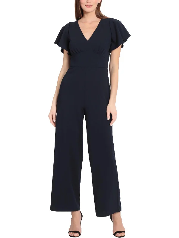 Womens Solid Polyester Jumpsuit